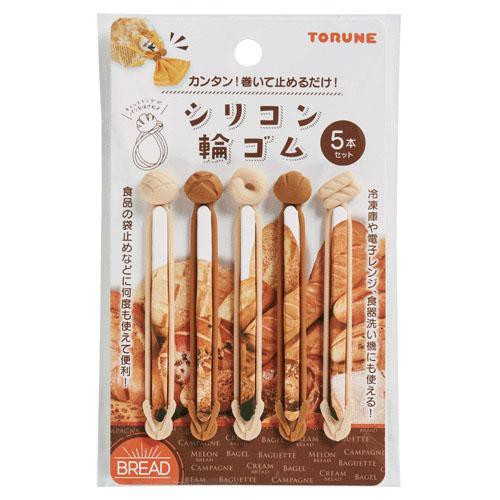 :Paws Mojo: 【日本】TORUNE 新款麵包造型 食品級矽膠束帶 一組五條