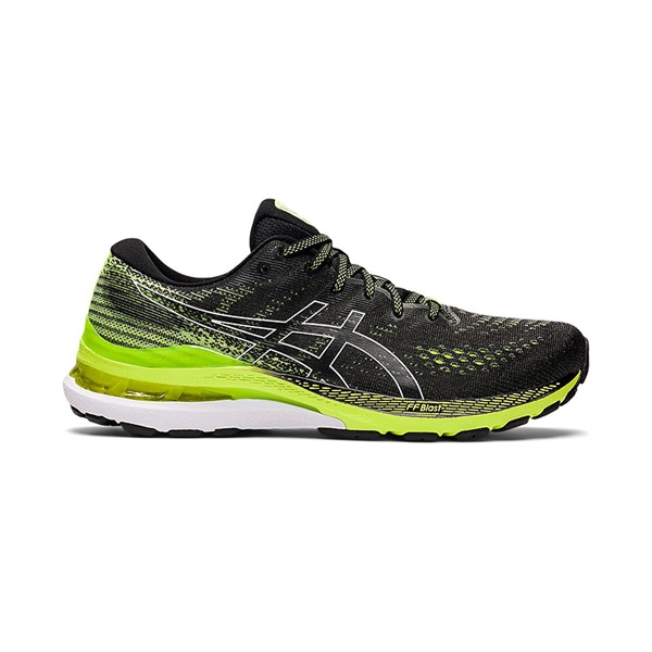 【ASICS】GEL-KAYANO 28(2E) 寬楦 慢跑鞋 黑 螢光綠 男鞋 -1011B188-004