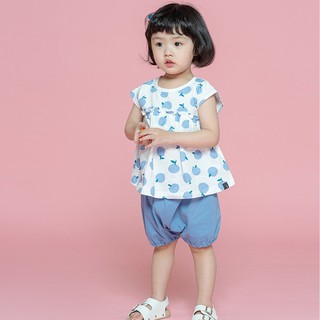 韓國 Cordi-i 幼兒純棉外出套裝-藍蘋果