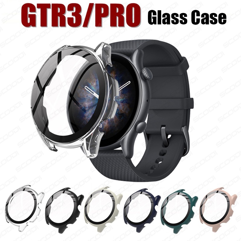Pc 硬殼玻璃屏幕保護膜保護殼適用於華米 Amazfit GTR 3 / 3 Pro 保護套
