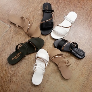 拖鞋 MIT臺灣製 線條舒適平底鞋 圓頭拖鞋 懶人拖鞋-est shoes