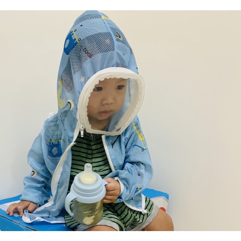嬰幼兒防疫透氣外套 嬰兒防疫外套 防疫面罩 防曬 防護 防疫