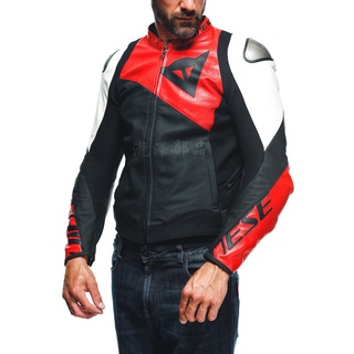 瀧澤部品 義大利 DAINESE 丹尼斯 SPORTIVA LEATHER 皮上衣 黑白紅 防摔衣 防摔防護 牛皮 休閒