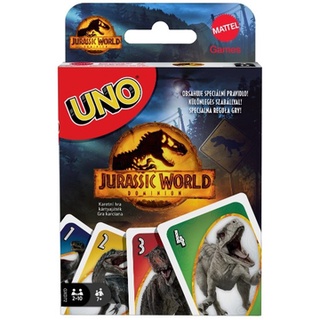 MATTEL-UNO 侏羅紀世界 JURASSIC WORLD 流行益智紙牌遊戲 UNO遊戲卡.刺激又好玩