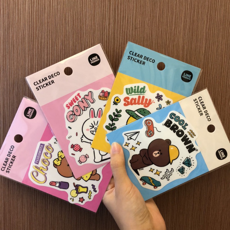 Line Friends 貼紙 貼圖 卡片 裝飾 熊大 兔兔 可愛 禮物 手機貼 韓國 流行 代購 進口 限量 日本