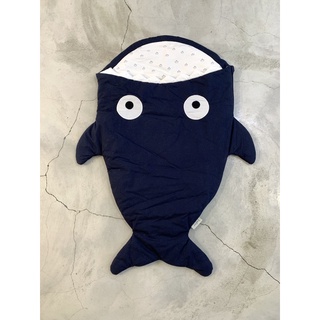 BabyBites 鯊魚咬一口 西班牙設計 純棉嬰幼兒多功能睡袋 丈青藍