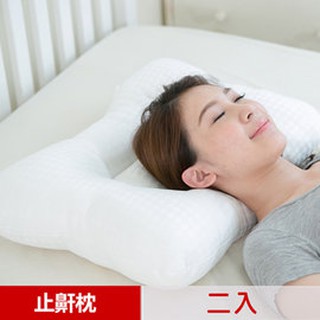 【凱蕾絲帝】台灣製造~平凹造形可水洗物理健康止鼾枕(二入)-真善健康