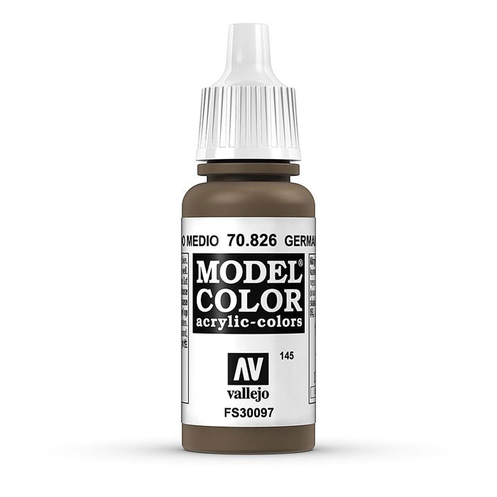 Acrylicos Vallejo AV水漆 模型色彩 Model Color 145 70826 德國二戰迷彩正棕色