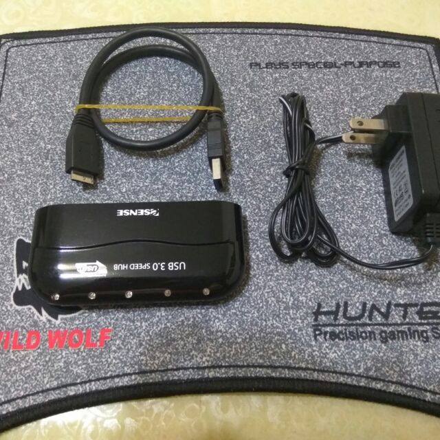 USB 3.0  HUB 集線器 4 port 附 傳輸線 電源