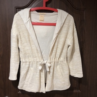 （降到最低） ZARA 童裝外套 連帽針織外套（128cm)