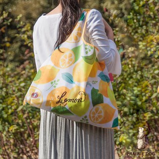 日本 Prairie Dog 設計包/環保袋/購物袋/手提袋 - 夏日檸檬