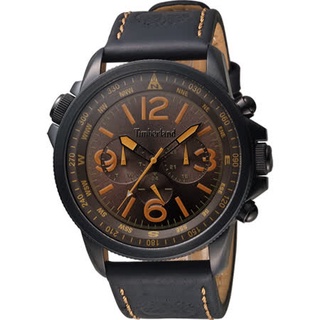 【大新竹鐘錶】Timberland叢林野戰時尚日曆腕錶-咖啡x黑/45mm/TBL.13910JSB/12