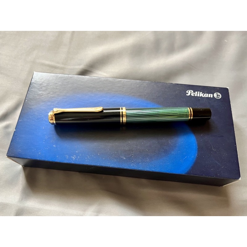 【PELIKAN】德國 百利金 M800 綠條金夾 帝王系列鋼筆 EF尖