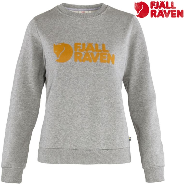 Fjallraven 北極狐 女款  Logo長袖上衣/大學棉T 84143 020-999 灰/麻花 出清特價