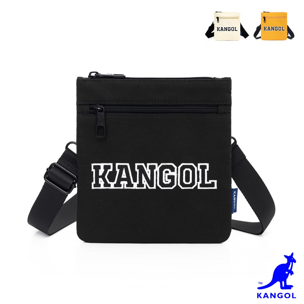 KANGOL 袋鼠🦘保證正品 LOGO大字正方形側背扁包 斜背包 側背包 肩背包 扁包 男包 女包 百搭 休閒