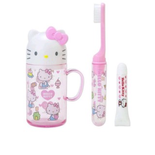 日本製 Kitty 大耳狗 布丁狗 可愛牙刷 牙膏 漱口杯 口杯組