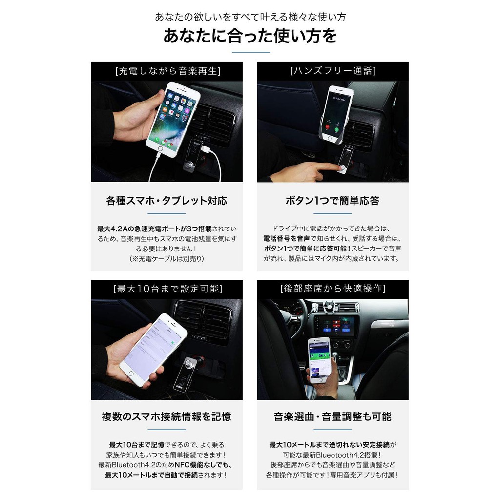 Fos 日本japan Ave Fm 調頻發射器車用usb充電藍芽音源接收器無線音源傳輸器藍芽音樂傳輸 蝦皮購物