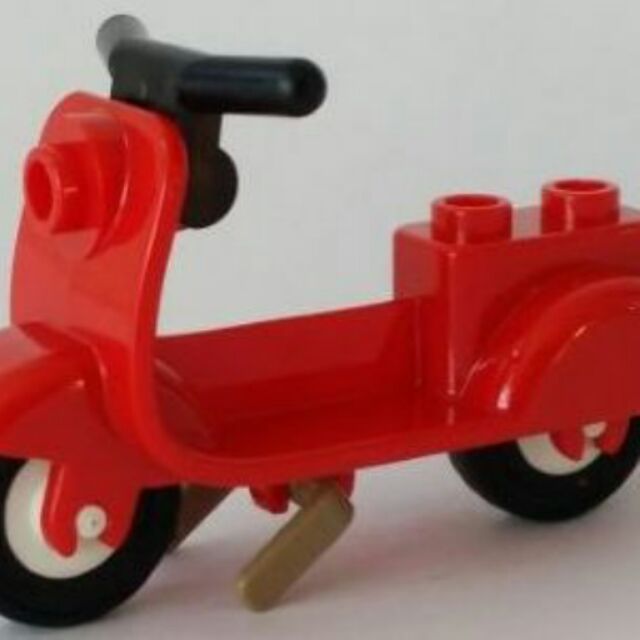 "Amber's樂高小店” Lego 樂高 偉士牌紅+腳踏車紅 搭71012迪士尼超可愛