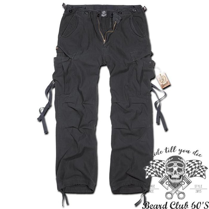 ♛大鬍子俱樂部♛ Brandit® M-65 Vintage Pants 德國 工裝風格 軍裝 經典 野戰 休閒褲 黑色