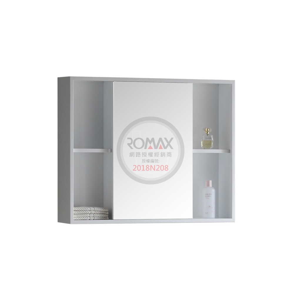 羅曼史衛浴ROMAX TW-623鋼琴烤漆防水浴室置物鏡櫃(右開)