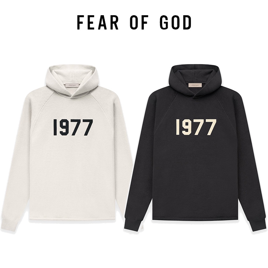 【Mr.W】ESSENTIALS FEAR OF GOD 植絨大logo數字1977寬鬆針織毛衣帽t oversize
