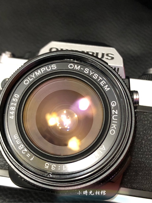 準專業單眼美機Olympus OM20 + 28mm f3.5廣角餅乾隨身鏡同OM2具有快門 