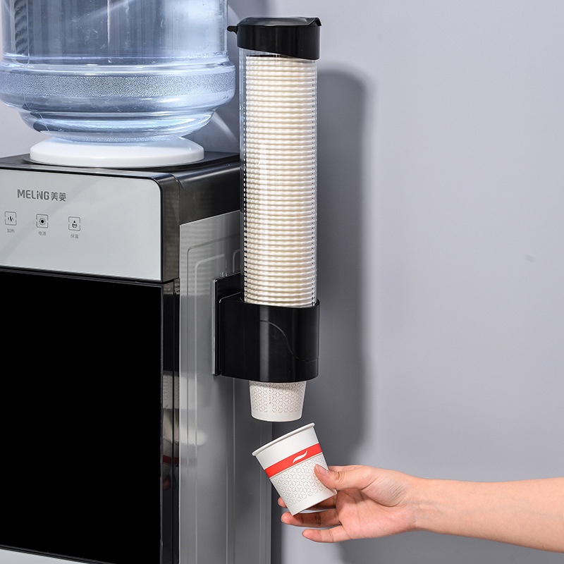 一次性紙杯分配器塑料杯架用於飲水機壁掛式自動杯子存儲架杯子容器