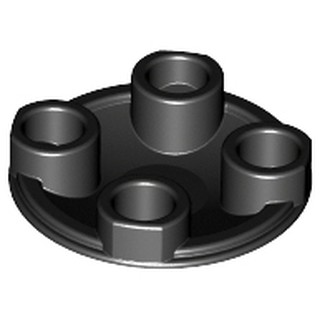 樂高 LEGO 黑色 2x2 圓滑 圓弧 墊片 2654 積木 Black Plate Round Boat Stud