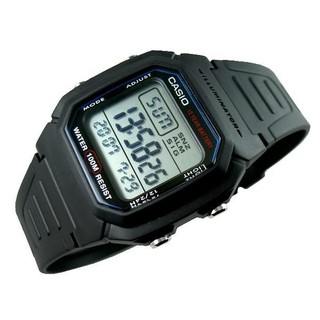 附發票 台灣卡西歐公司貨【時間光廊】CASIO 十年電池 防水100M (當兵/學生) W-800H-1A