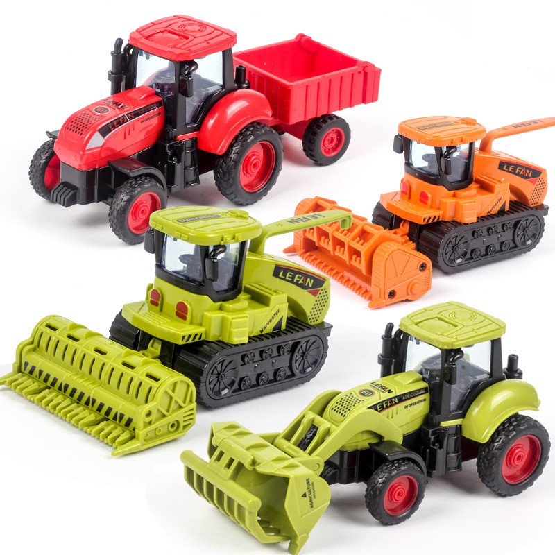 仿真慣性農用車 I 工程車 現貨 慣性車玩具 農夫車 農機 拖拉機 收割機 抓木機 交通造型 玩具 玩具車