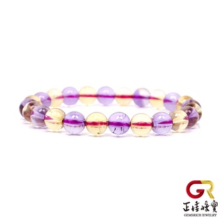 紫黃晶 冰種紫黃晶 8mm 紫黃晶手珠 日本彈力繩 正佳珠寶