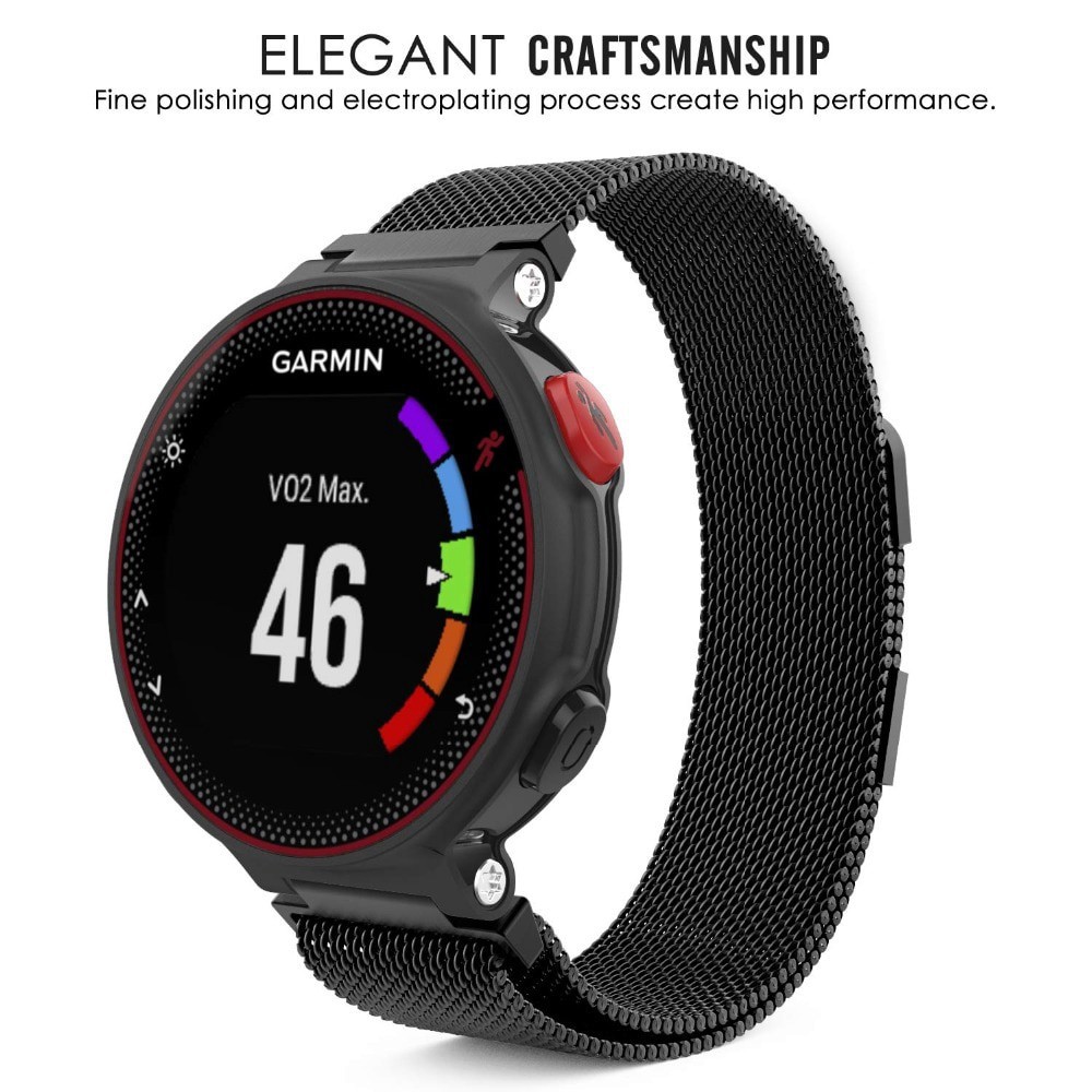 Garmin Forerunner 220/230/235/620/630/735不銹鋼磁吸表帶 佳明235米蘭鋼帶