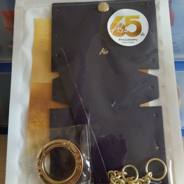 Aso阿瘦手作材料包 零錢包 鑰匙圈 真皮牛皮小包