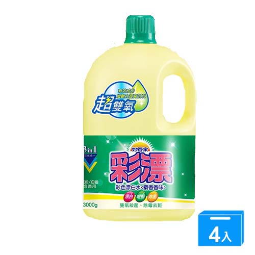 妙管家彩漂漂白水-麝香香味3000g x4入(箱)【愛買】