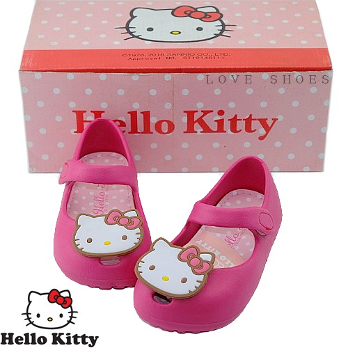 Hello Kitty　凱蒂貓　台灣正版授權　防水輕量彈性護趾娃娃鞋公主鞋雨鞋女童止滑耐磨