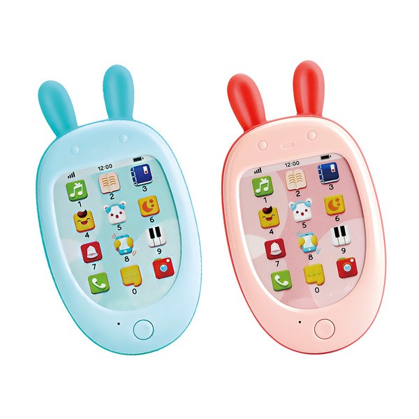 小牛津 萌萌兔小手機(2色可選) 可當固齒器 幼兒小手機 有聲玩具《愛寶貝》