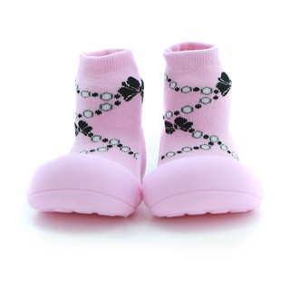 【麗兒采家】韓國 Attipas 快樂腳襪型學步鞋-粉紅貴婦