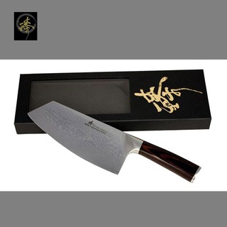 料理刀具 大馬士革鋼系列 中式菜刀-肉桂刀 〔臻〕高級廚具-DLC828-4M