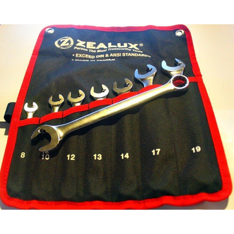 ～阿文專業工具～快速開口棘輪板手 銳樂工具 高品質 台灣製造 7件組 快速開口棘輪板手組 ZEALUX