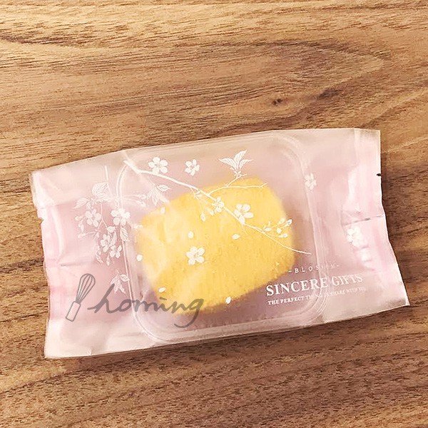 【homing】日式櫻花粉紅色霧面磨砂立體折邊烘焙點心西點包裝袋/餅乾袋/甜點袋/平口袋/中秋月餅/蛋黃酥/綠豆椪
