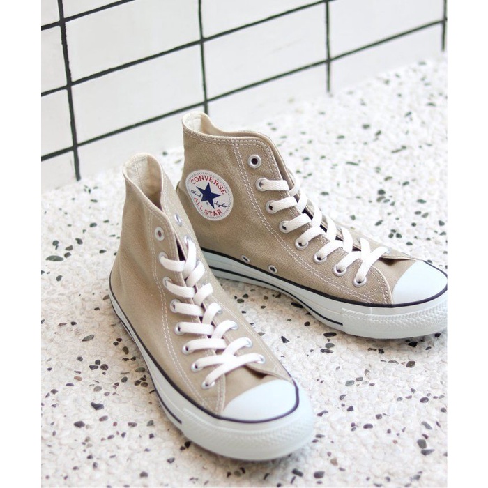 CONVERSE ALL STAR柔美氣質奶茶駝高筒帆布鞋 24cm