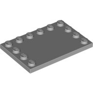 磚家 LEGO 樂高 淺灰色 Tile 4x6 平滑磚 平滑平板 平滑薄板 平滑薄磚 三邊附顆粒 6180
