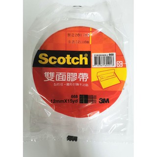 3M 668 棉紙雙面膠帶 6 12 18 24 mm*15yd 雙面膠 雙面膠帶