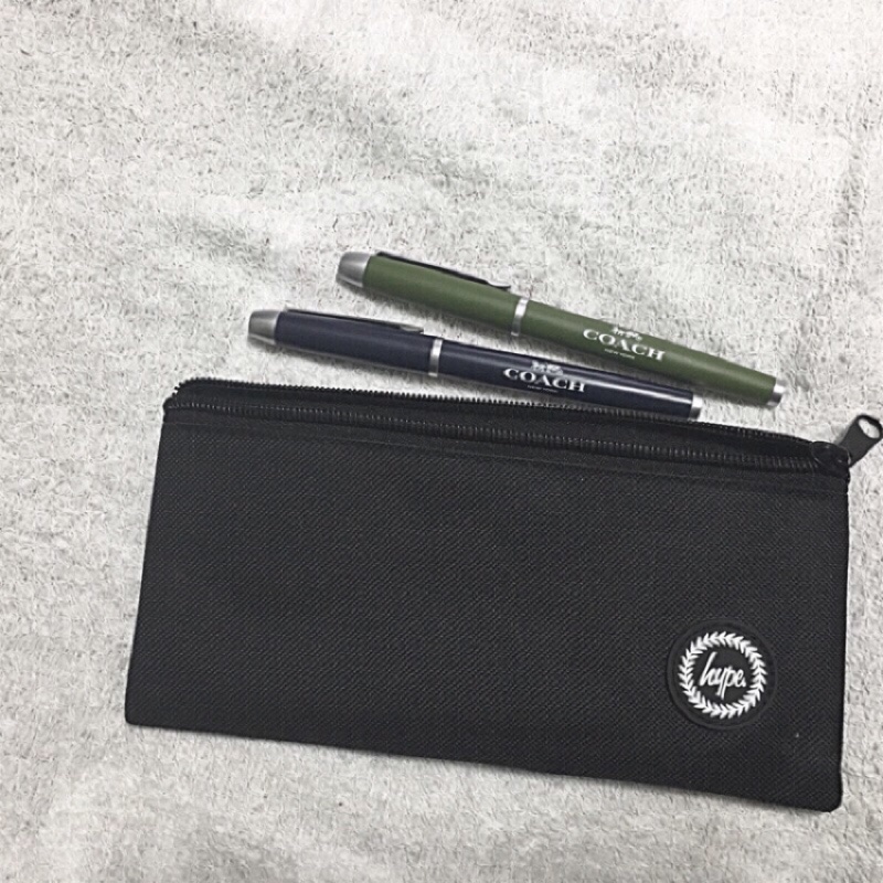 HYPE pencil case 鉛筆盒 筆袋 五色（ 黑 灰 深藍 粉紅 深紅 ） logo 文具 收納袋 化妝包