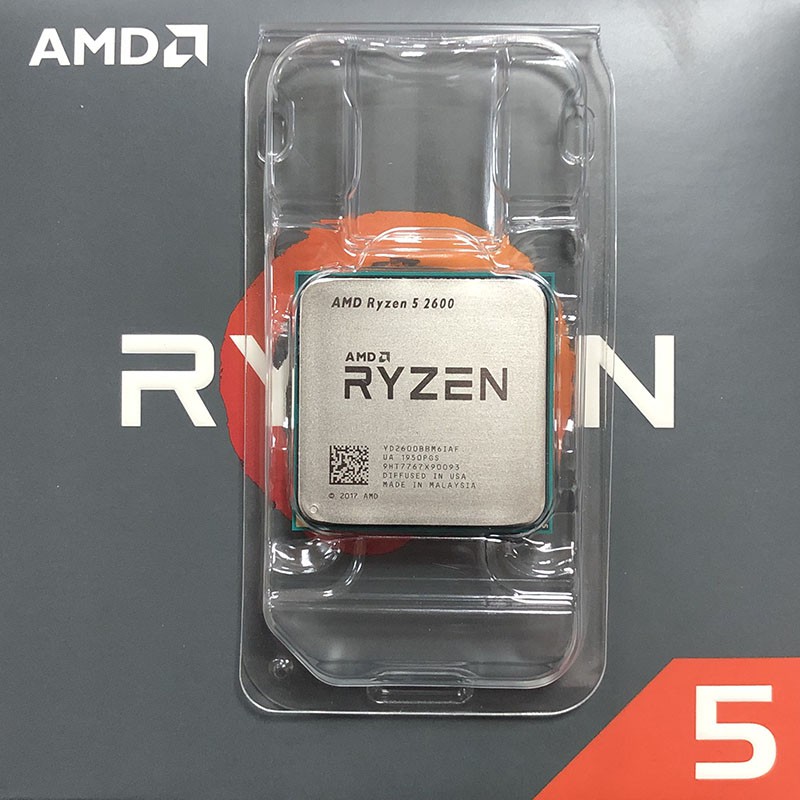 Cpu AMD 銳龍 5 2600 6 核 12 整箱螺紋