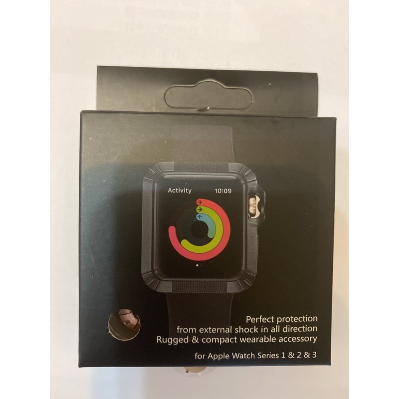 [全新] 個性盔甲TPU Apple Watch 1.2.3 高質感TPU保護殼超值組合 38mm 玫瑰金