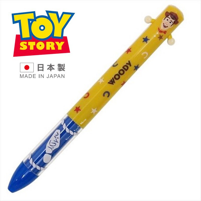 迪士尼【 TW SAS日本限定 】【 日本製 】玩具總動員 胡迪 手手造型版 雙色原子筆