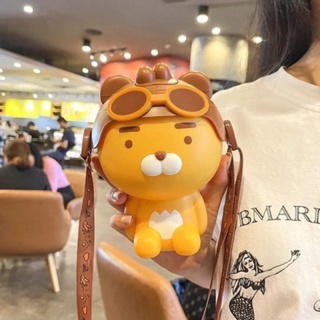 正版kakao friends飛行員Ryan造型水杯子翻蓋吸管抱嬰袋挎包卡通壺