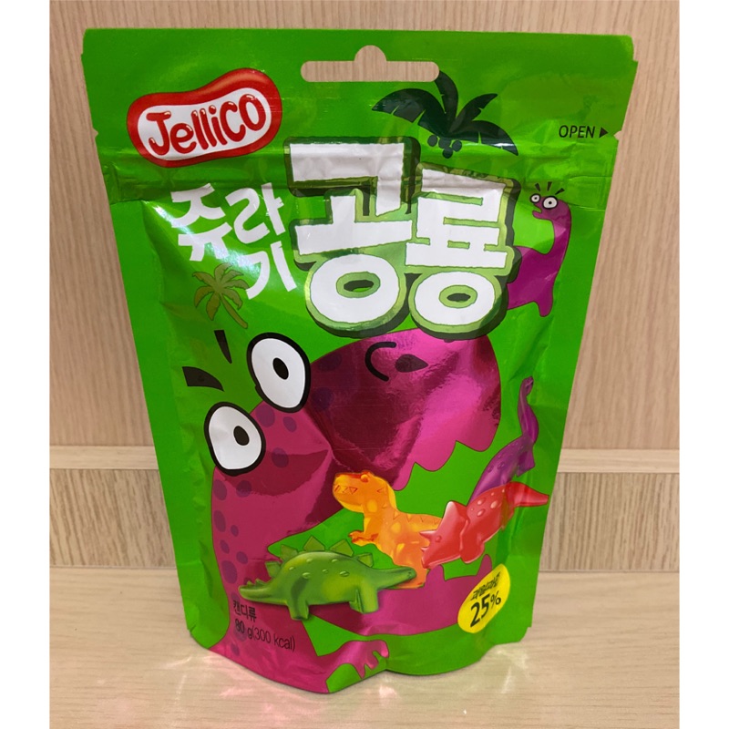 【夏農的選物】現貨不用等 韓國 JELLICO 恐龍造型果汁軟糖  80g