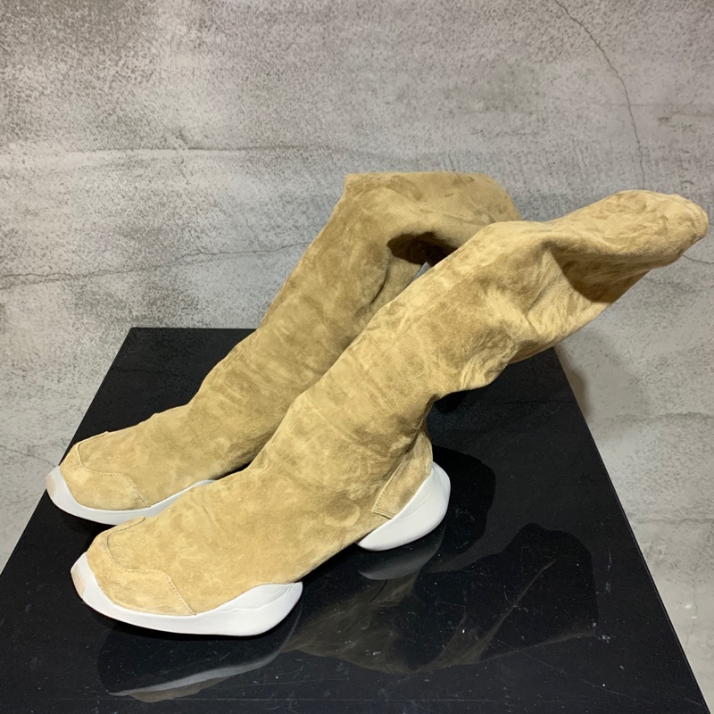 Rick Owens Adidas 駝色麂皮襪套鞋 US8號